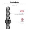 Drill Depth Stop Bit Collar Set Adjustable Positioner Limit Ring Set-Screws Woodworking Tool Allen Wrench Tighten The Stopper