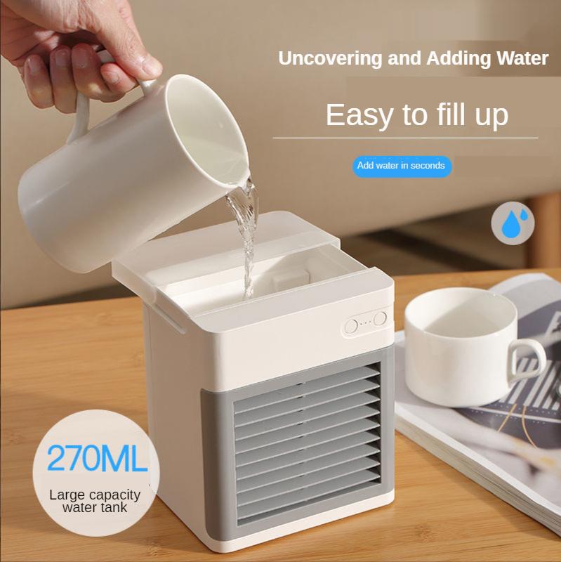 Portable Air Conditioner Cooler Fan with Adjustable Air Outlet and Three-speed Wide-angle Air Outlet and Fast Cooling Function