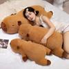 50/70/90cm Giant Capybara Plush Toy Stuffed Long Pillow Cartoon Hugging Body Pillow  Home Decor