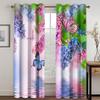 Blue Curtains for Living Room Luxury Butterfly Blackout Window Curtain for Bedroom Semi-Shading 2 Pieces Set Room Cortina Custom