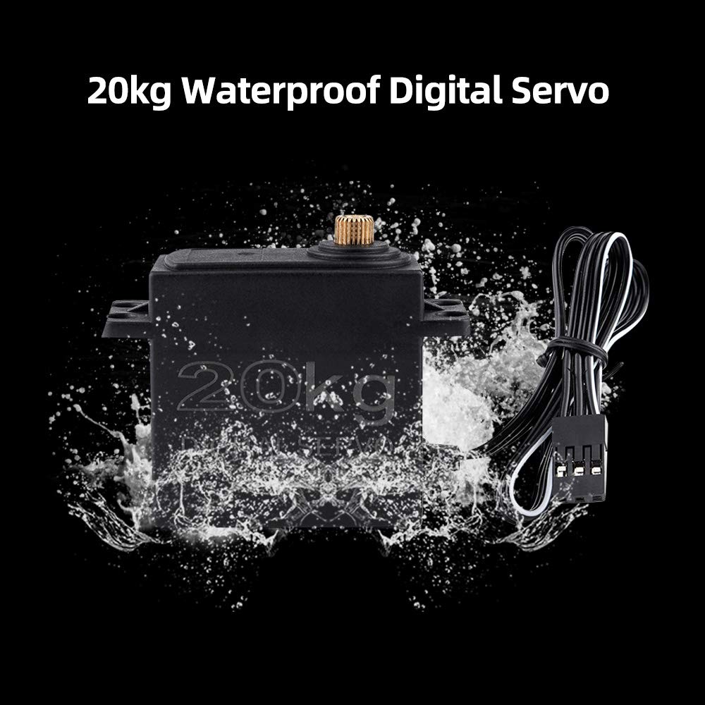 GoolRC Combo Set: 3650 4300KV Motor, 60 Brushless ESC, 20kg Servo with 25kg Servo Arm for 110 Scale RC Cars, Trucks, and Off-Road Use