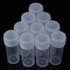 10Pcs 5Ml Plastic Test Tubes Vials Sample Container With Cap For Chemistry