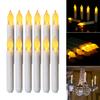 6/12Pcs LED Electronic Candle Battery Operated Flameless Candle Realistic Flickering Flame Holiday Atmosphere Candle