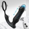 Anal Thrust Vibrator with Penile Ring, Prostate Massage, Anal Cap, Remote Control Vibrator, Anal Cap, Sex Toy for Men and Couples