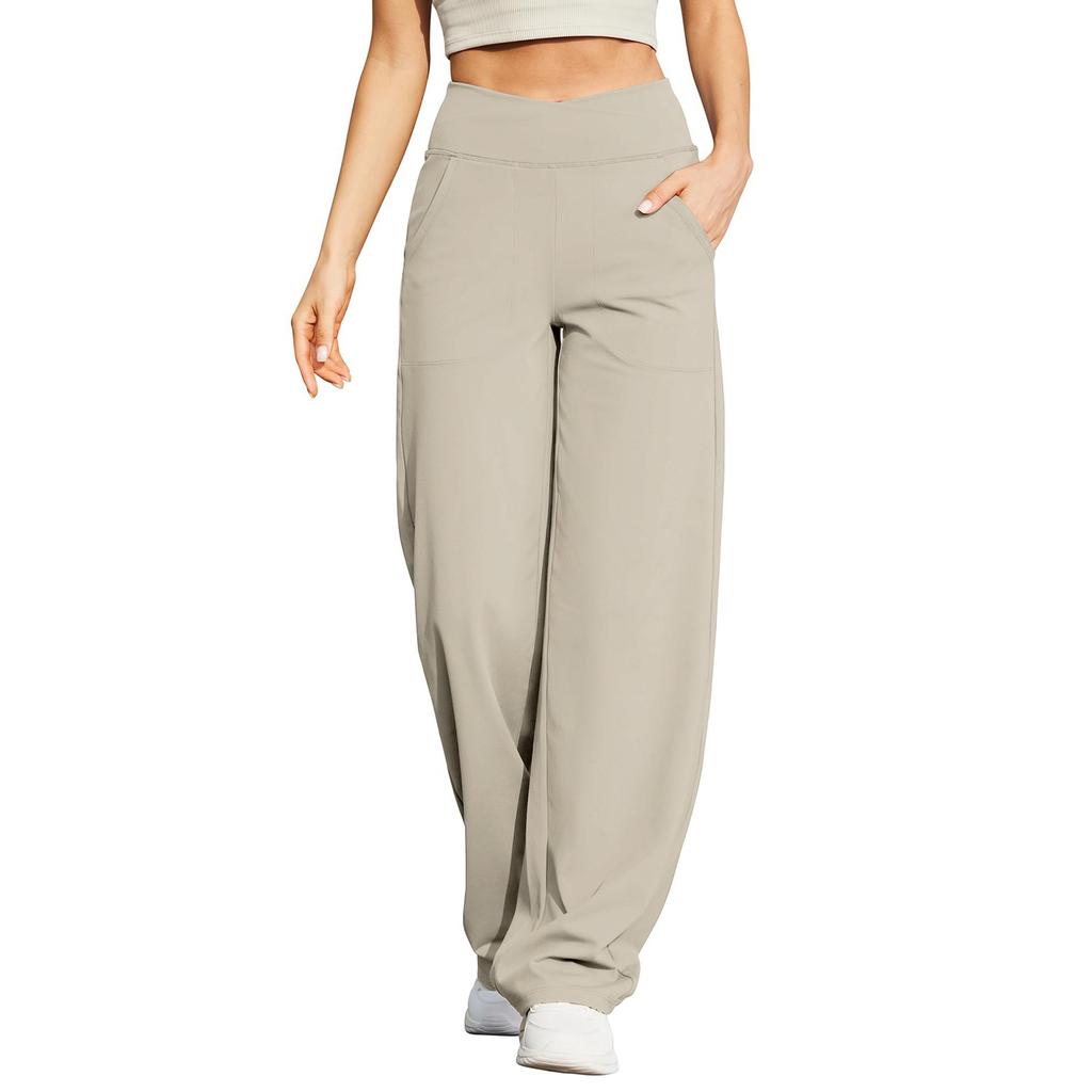 Wide Leg Pants For Women Yoga Pants High Waist Sweatpants With Pockets Stretch Pants Comfy Workout Sports Sweatpants