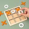 Wooden XO Board Game Two-Player Battle Toddlers Logical Thinking Training Kids Early Educational Desktop Toy Birthday Gift
