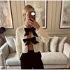 Fashion Sequins Bowknot Lace Up Cropped Coats Women Sexy Long Sleeve Glitter Cardigan Coat Elegant Female Party Club Outerwear