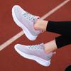 Women's Summer 2024 Fashion Sports Shoes Comfortable Lace Up Casual Thick Sole Mesh Running Shoes Zapatillas De Deporte