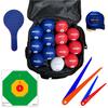 [Easy To Play Even for Beginners] Boccia Ball Set, Official Paralympic Standard, Medium Balls, Includes Target Mat