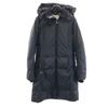 Goose Down Coat 42 Black Hoodie with Storage Bag Women Used
