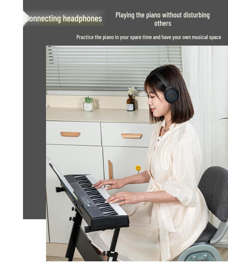 61-Key Rechargeable Folding Piano for Beginners & Kids