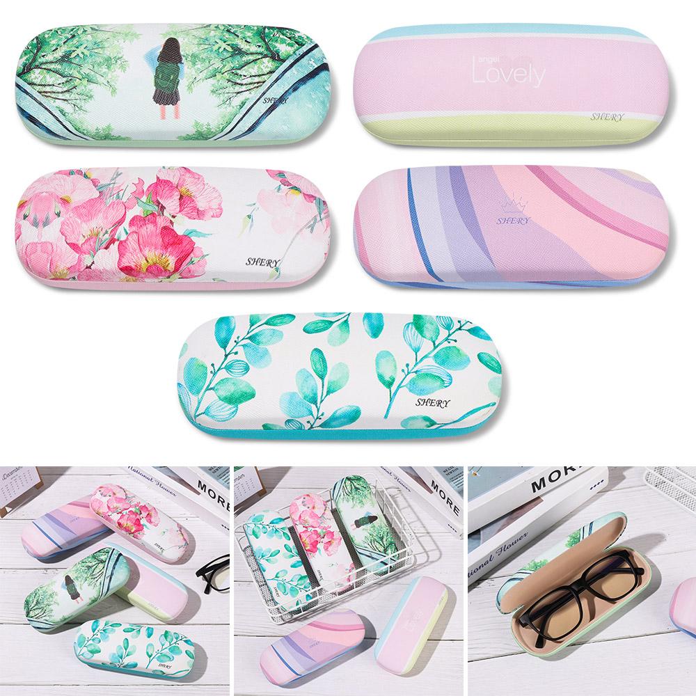 Portable Cute Pattern Travel Office Eyeglasses Case Eyewear Protector Spectacle Holder Glasses Box