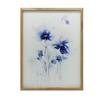 Delicate Blue Flowers Delicate Blue Flowers, 50X70 Cm, Dark Brown Wooden Frame, 230 Gsm Matte Paper