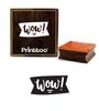 Printtoo Scrap- Booking Wow Word Design Square Wooden Rubber Stamp Diary Card-2 X 2