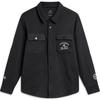 Li Ning Wade Christmas Series Letter Single-Breasted Lapel Loose Jacket Men Jacket Black AFDU001-1