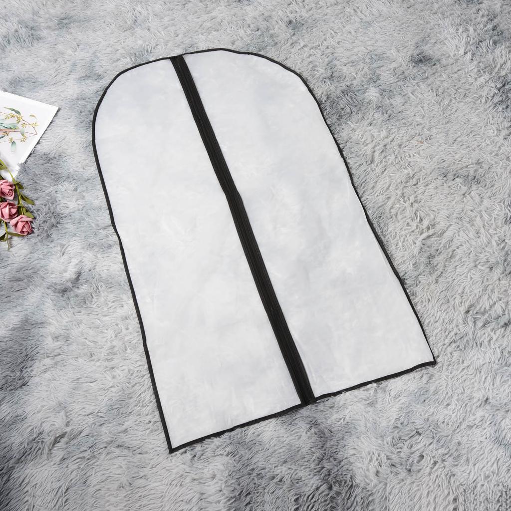 5PCs Dustproof Clothing Covers PEVA Transparent Coat Protector Wardrobe Anti-low Temperature Foldable Suit Hanging Garment Bag