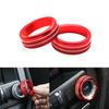 2pcs Car Aluminum Radio Switch Volume Adjustment Knob Trim Cover Moulding Decoration For Ford Mustang
