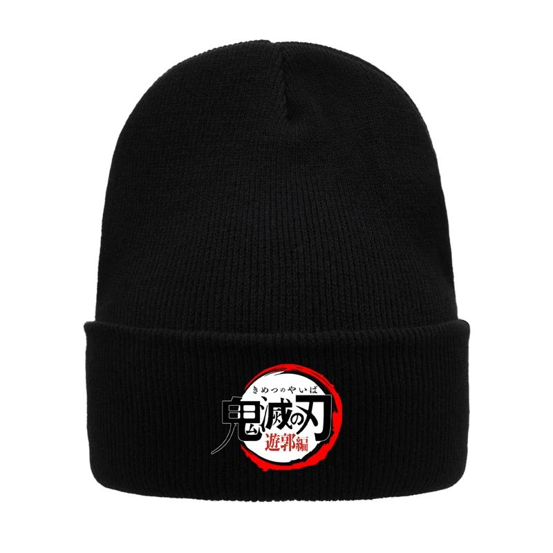 Knit Hat Demon Slayer Kimetsu No Yaiba Anime Winter Warm Beanie Caps Gonpachiro Kamanoko Unisex Women Casual Bonnet