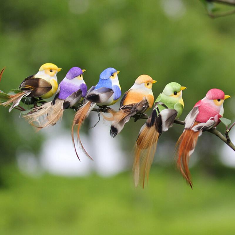 1Pc Mini Fake Birds Artificial Foam Feathers Mini Birds Home Party Wedding Decor