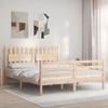 VidaXL Bed Frames with Headboard King Size Solid Wood 3194316