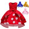 New Girls' Retro Print Princess Dress - Children's Evening Wear, Small & Medium Sizes