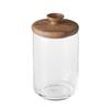 ChaBatree Glass Storage Container HIS Sprout Jar L Size Acacia Wooden Lid Packing Included 0.75L
