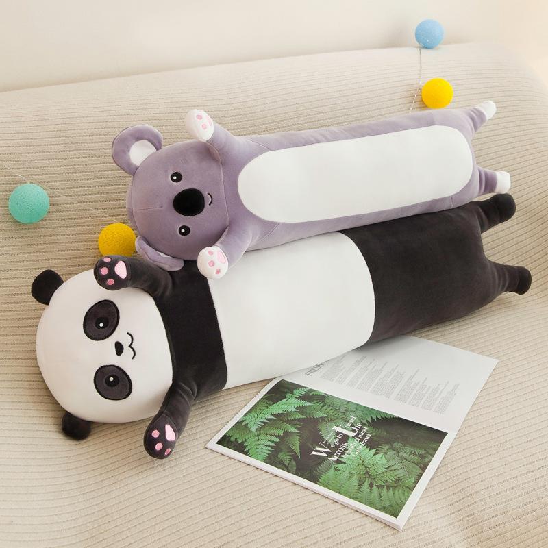 Panda Throw Pillow Long Panda Bear Doll Plush Toy Doll Cute Girl Bed To Accompany You To Sleep Lazy Super Soft