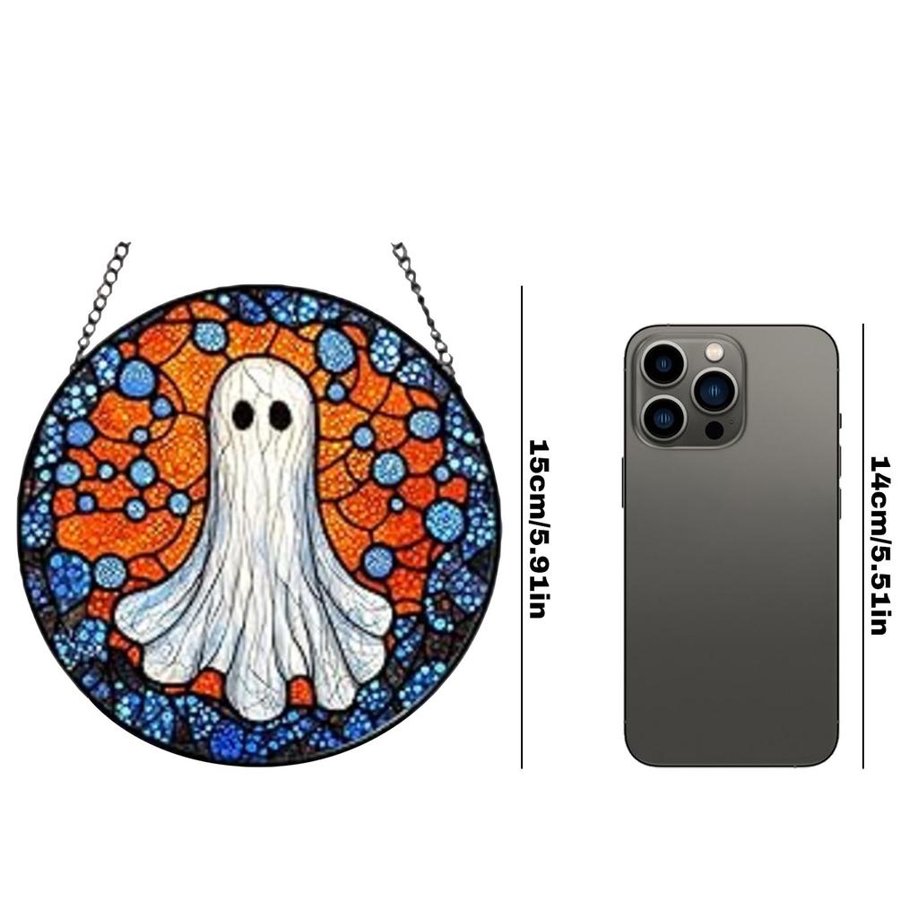 Light-Transparent Hanging Ornaments - Plastic 2D Flat Ornaments - Single Sided 3.9 Inch Christmas Decorations For Walls And Doors