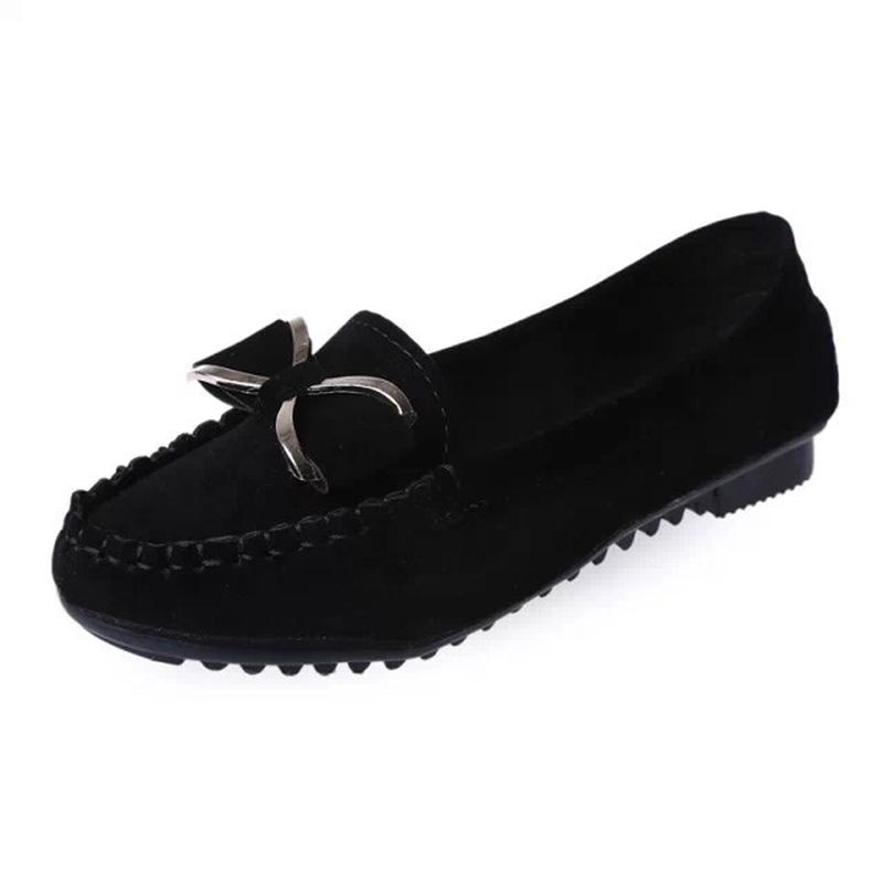 Elegant Butterfly-Knot Comfortable Suede Loafers Boat Shoes Comfort Slip-On Casual Walking Flats