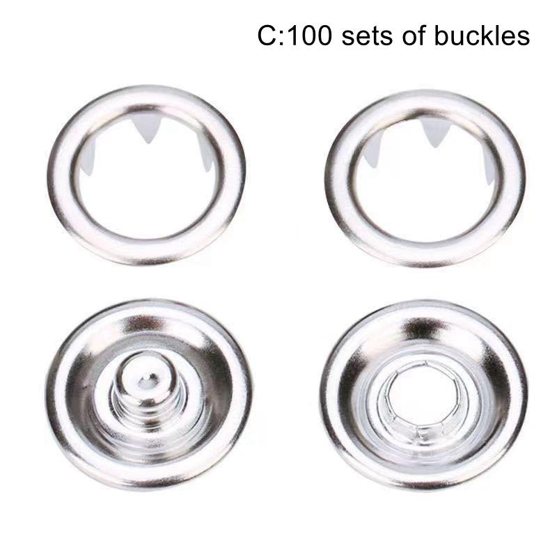 Sets Snap Fasteners Kit Tool, Metal Snap Buttons Rings with Fastener Pliers Press Tool Kit for Clothing Sewing