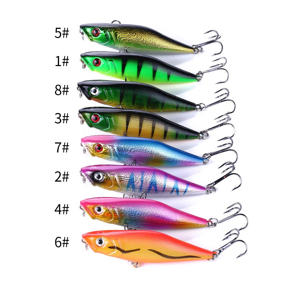 1pc Hengjia 7.5cm/7.5g Topwater Popper Fishing Lure Floating Fishing Bait