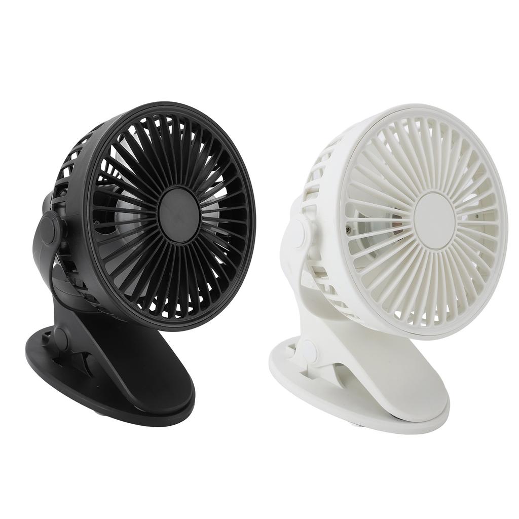 Clip On Fan 360 Degree Rotatable 3 Gears Quiet USB Charging Portable Small Desk Fan for Office Campi