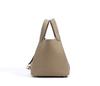Genuine Leather Women's Bucket Bag Large Capacity Vegetable Top-handle Basket Bag