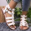 Fashion Luxury Women's Sandals Summer Elegant Woman Shoes with Low Heels Flats Casual Gladiator White Fish Toe Designer Sandals Flats
