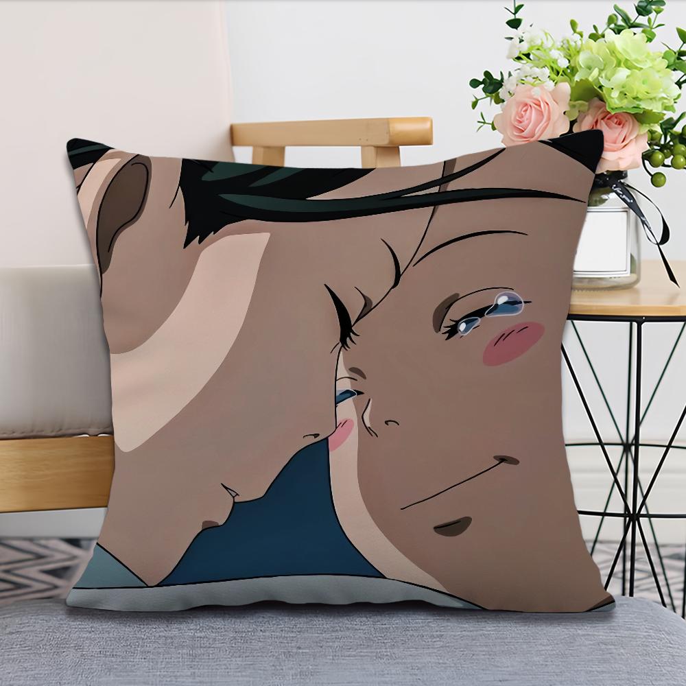 A-Away S-Spirited Cushion Cover Anime Film Soft Comfortable Pillow Case for Sofa Living Room Home Office Decor Protective Covers