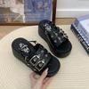 Fashion 2024Women Summer Slippers Platform Rivet Punk Design Sandals Non-Slip Slids Garden Shoes Fashion Casual Heels Sandals For Female