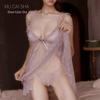 Women's Sexy Lace Mesh Nightdress and Robe Set