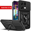 Slide Lens Camera Protection Funda for Redmi Note 13 4G Case for Xiaomi Redmi Note 13 Pro Plus Armor Case Ring Holder Cover