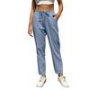 Women's Summer Casual Wide-leg Cotton And Linen High Waist Loose Trousers
