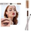 Microblading Eyebrow Tattoo Pen Pencil Long Lasting Waterproof Fork Tip Fine Sketch Tattoo Eyebrow Pen (Brown)
