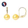 Earrings - - Sleepers - Freshwater Cultured Pearls 7-8 Mm - 9 Carat Yellow Gold - Gold