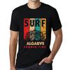 Men’s Vintage Tee Shirt Graphic T Shirt Surf Summer Time Algarve Deep Black