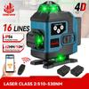 16 Lines 4D Laser Level Self-Leveling 360 Horizontal And Vertical Cross Super Powerful Green Laser Level With 2 Battery