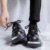 Fashion Fashion Mens Casual Leather Derby Shoes Men's Thick Sole Big Toe Trendy Shoes Men Lace-up Heightened Shoe #8799-R