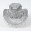 Heavy Diamond Cowboy Hats Tassels Crystal Hat for Disco House Cocktails Parties Vacation Sparkly Tassels for Comedian
