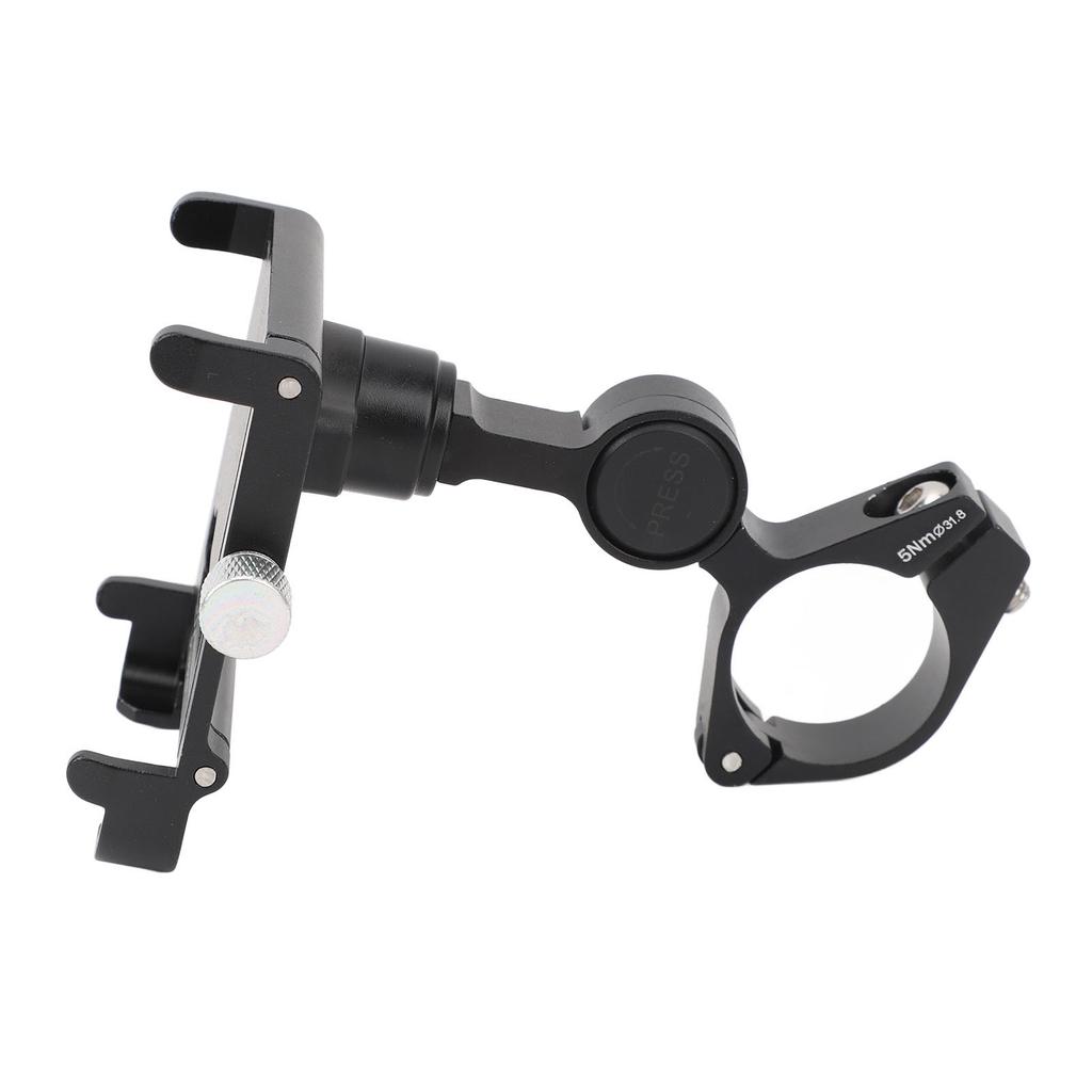 Phone Mount Aluminum Alloy Adjustable Anti Slip Cycling Handlebar Mounted Cell Phone Holder for