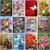 DIY Floral 5D Diamond Painting Full Round Drill Flower Diamond Embroidery Cross Stitch Mosaic Kits Resin Wall Art Home Decor