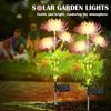LED Solar Flower Lights Glowing Flowers Lamp Stems Outdoor Solar Garden Lights Waterproof for Outside Yard Patio Home Decoration