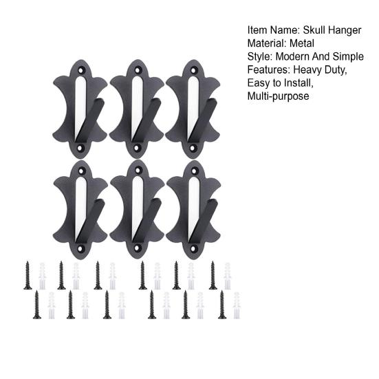 6 шт. Металлический держатель для европейского черепа Сверхпрочный Крючок-стойка для настенного крепления черепа оленя, мула, антилопы, койота, мелкой дичи