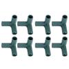 8Pcs 3-Way Plant Support Connectors Plastic Garden Climbing Stake Joint Greenhouse Accessory